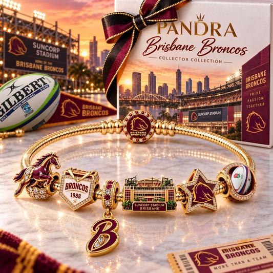BB x Premium NRL Heritage Gold Charm Bracelet Gift Set