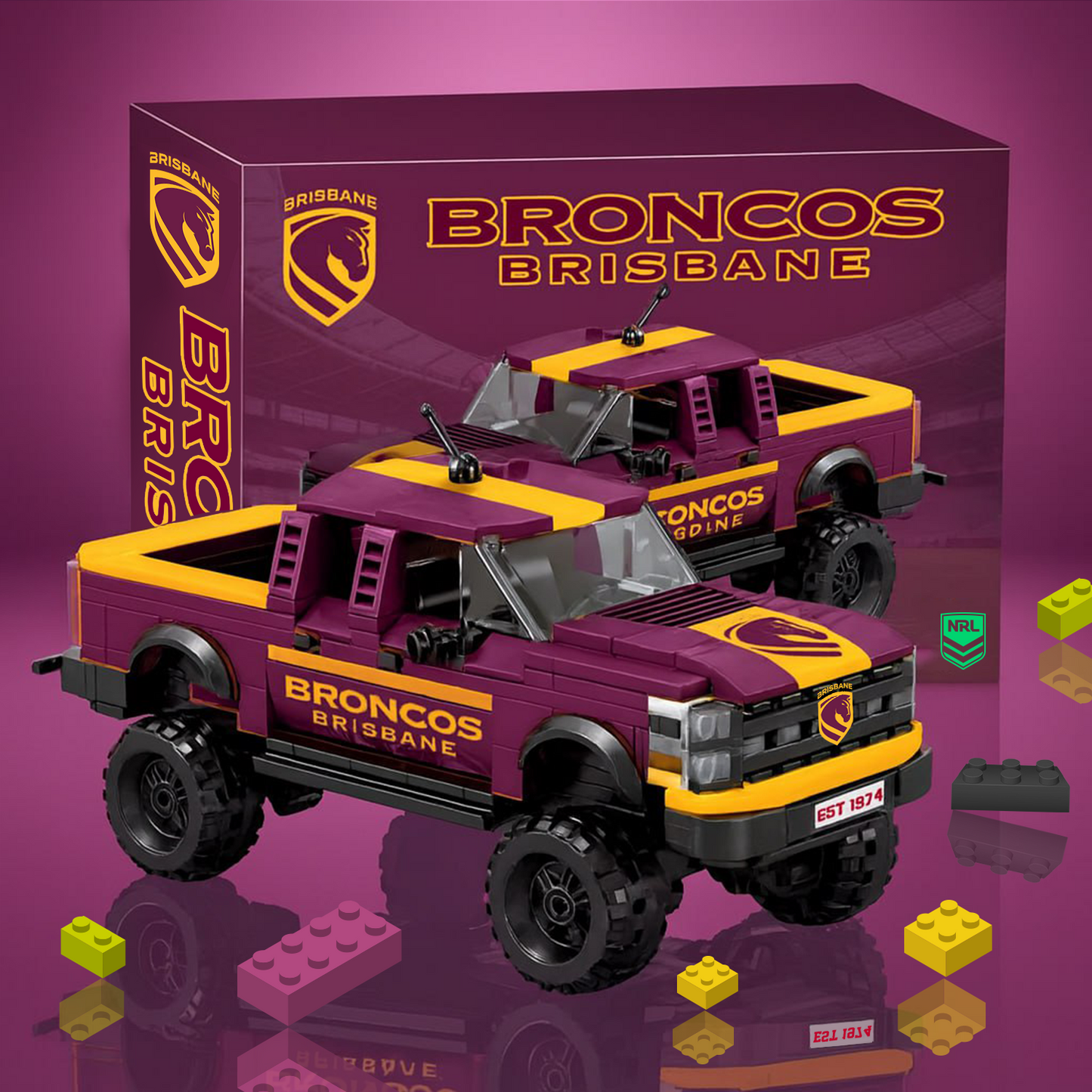 NRL Raptor pickup truck building block set 0612 NAK PTTD