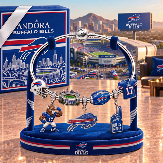 BB x Personalized NFL Pandora Style Charm Bracelet Gift Set 1409