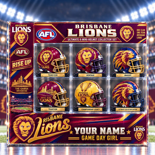 BL Custom AFL Team Riddell Speed Ultimate 6-Mini-Helmet Collector Set