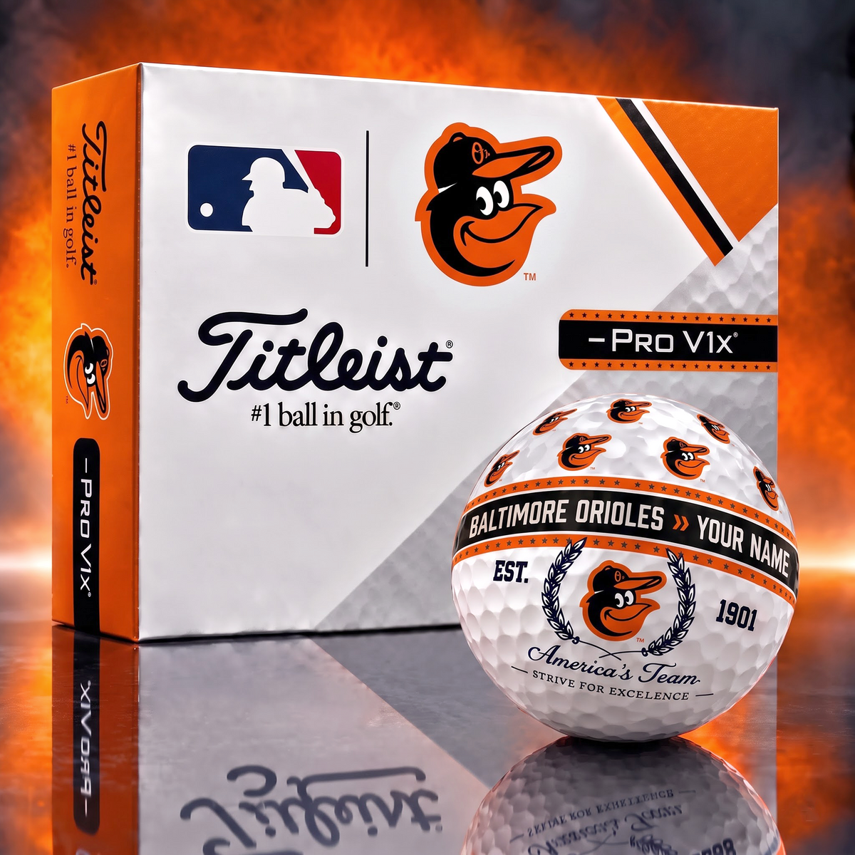 BO x MLB Titleist Pro V1x Golf Ball Set
