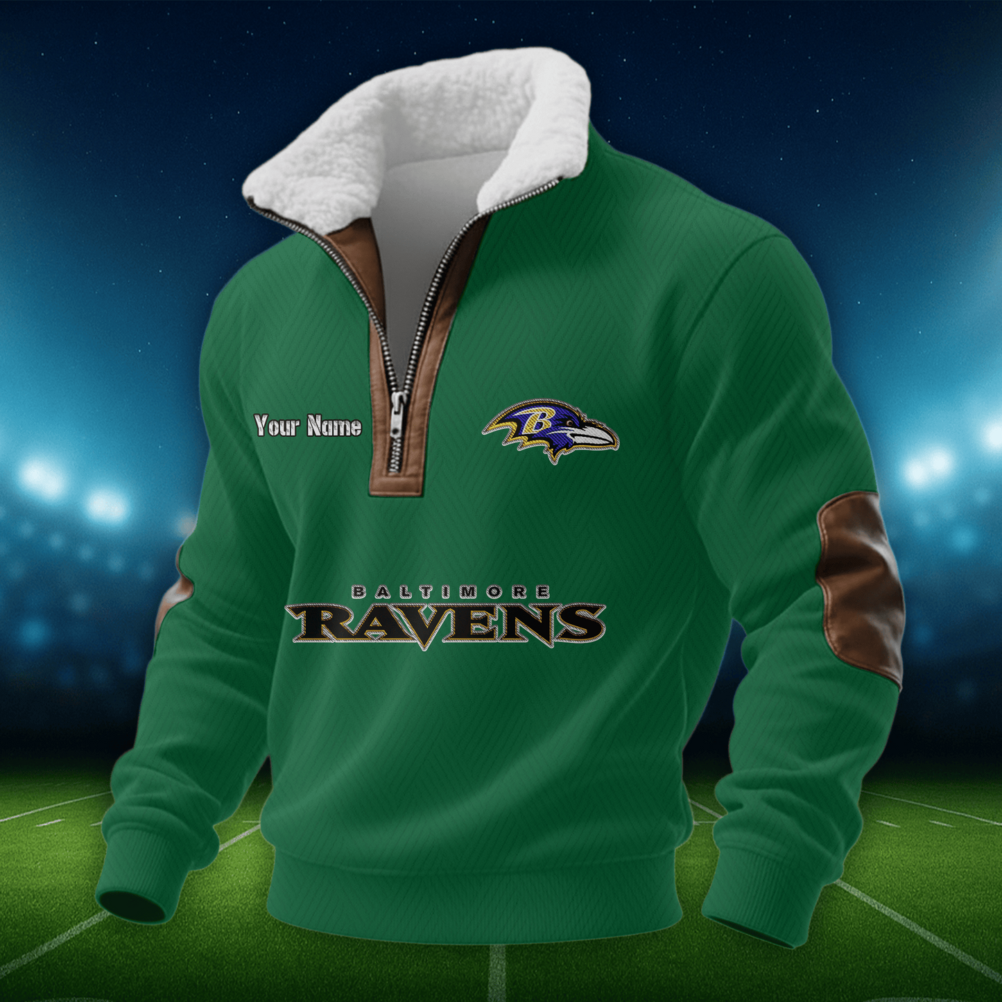 BR NFL Men Fur Collar Sweatshirt DDT CTND