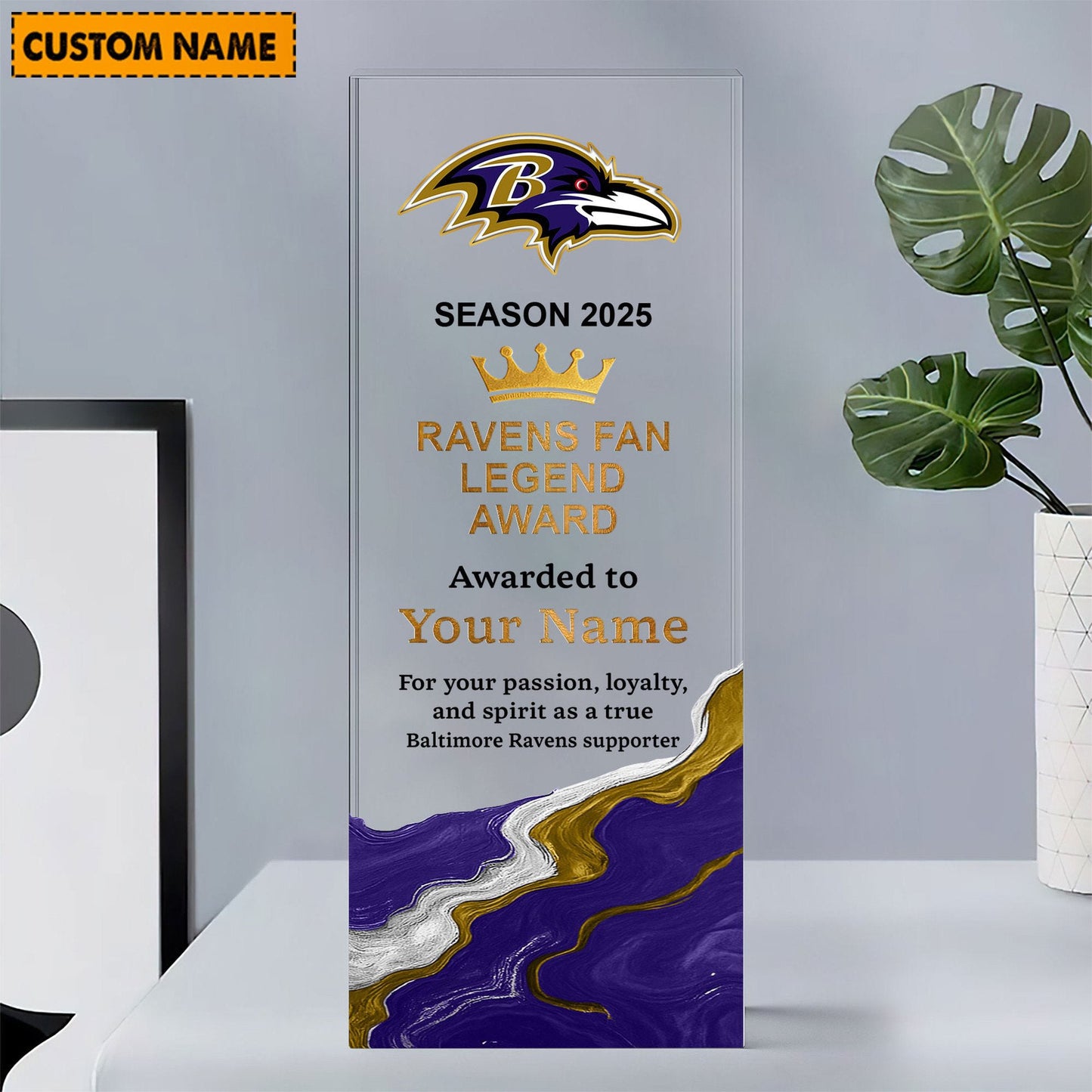 BR NFL Personalized Acrylic Award Plaque Funny Christmas Gift For Family DDT NTL