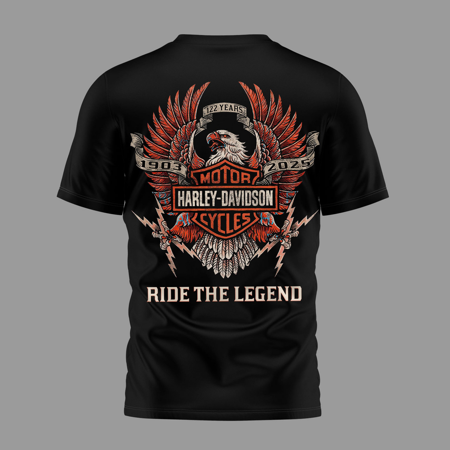 BR Premium NFL 122 Year Motorcycle 3D Shirt DDT NTL