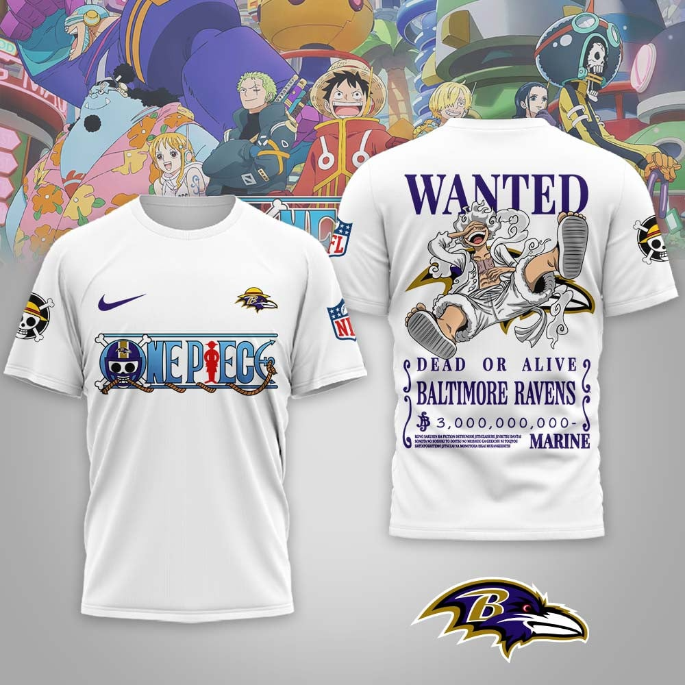 BR Premium NFL Wanted Monkey D Luffy 3D Shirt DDT NTL