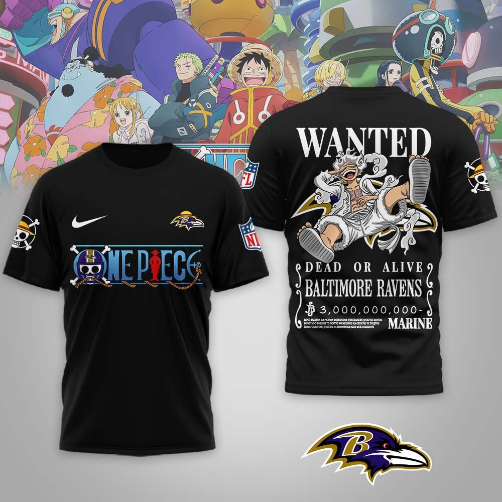 BR Premium NFL Wanted Monkey D Luffy 3D Shirt DDT NTL