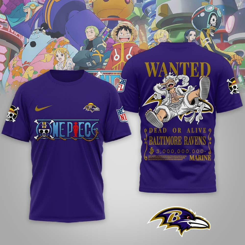 BR Premium NFL Wanted Monkey D Luffy 3D Shirt DDT NTL