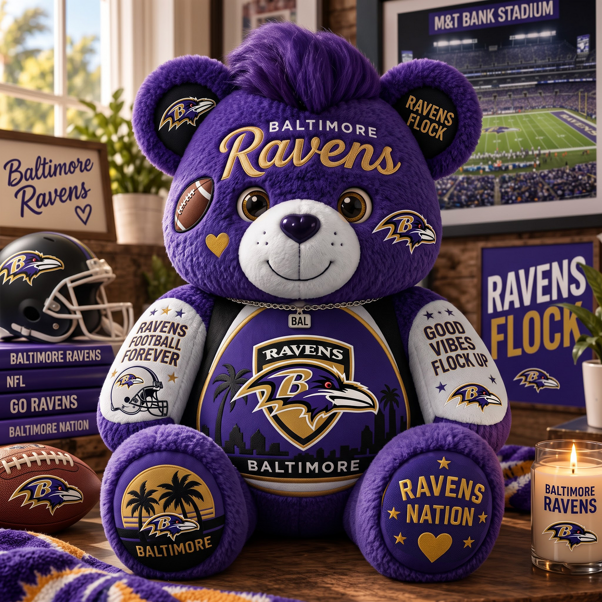 BR x NFL Bear Custom Shaped Pillow