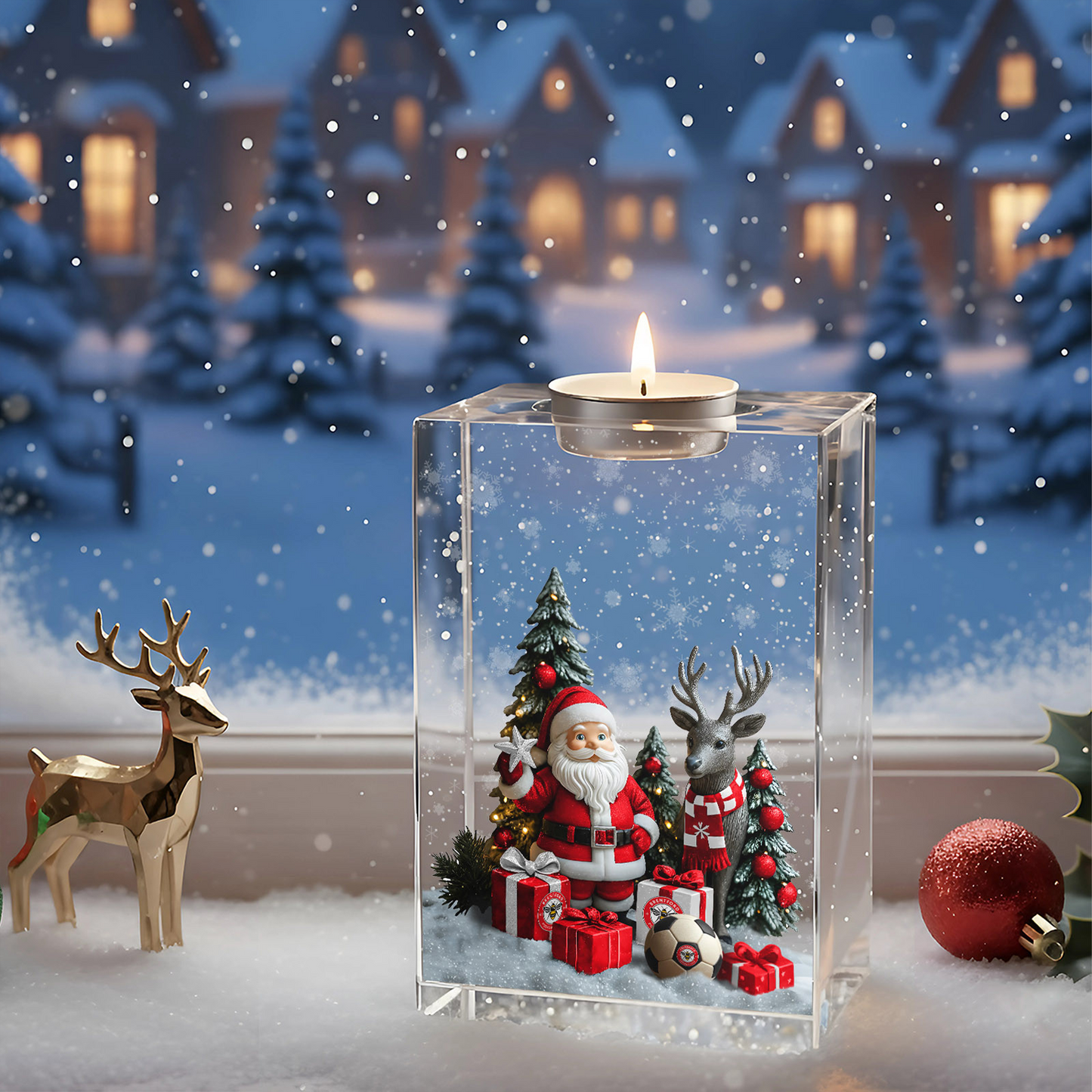 BRE x EPL Personalized Christmas Crystal Candle Holder DatND DVT