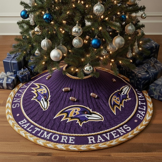 NFL x BAL Premium Christmas Tree Skirt HLP HLPHUONG