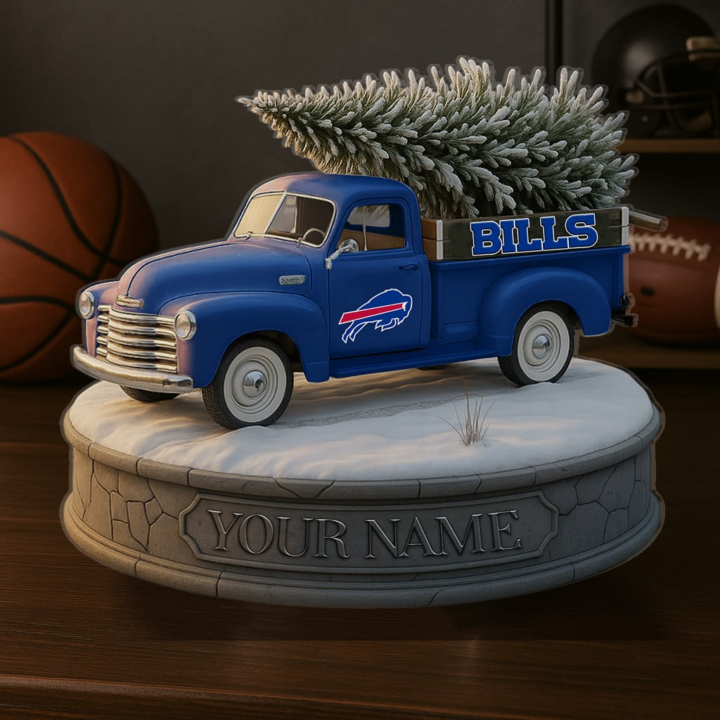 BUF Custom NFL Christmas Acrylic Block Plaque Decor DatND DVT