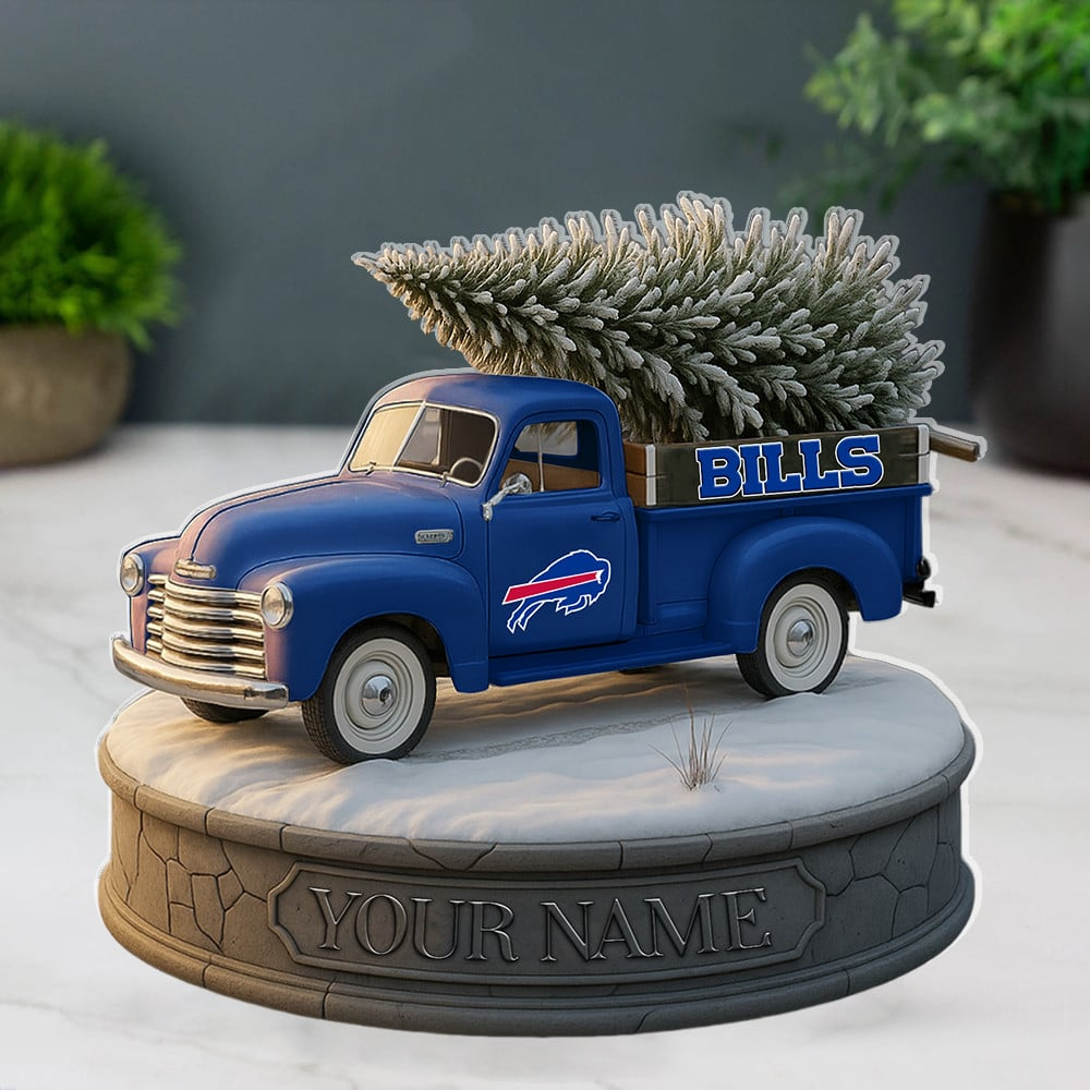 BUF Custom NFL Christmas Acrylic Block Plaque Decor DatND DVT