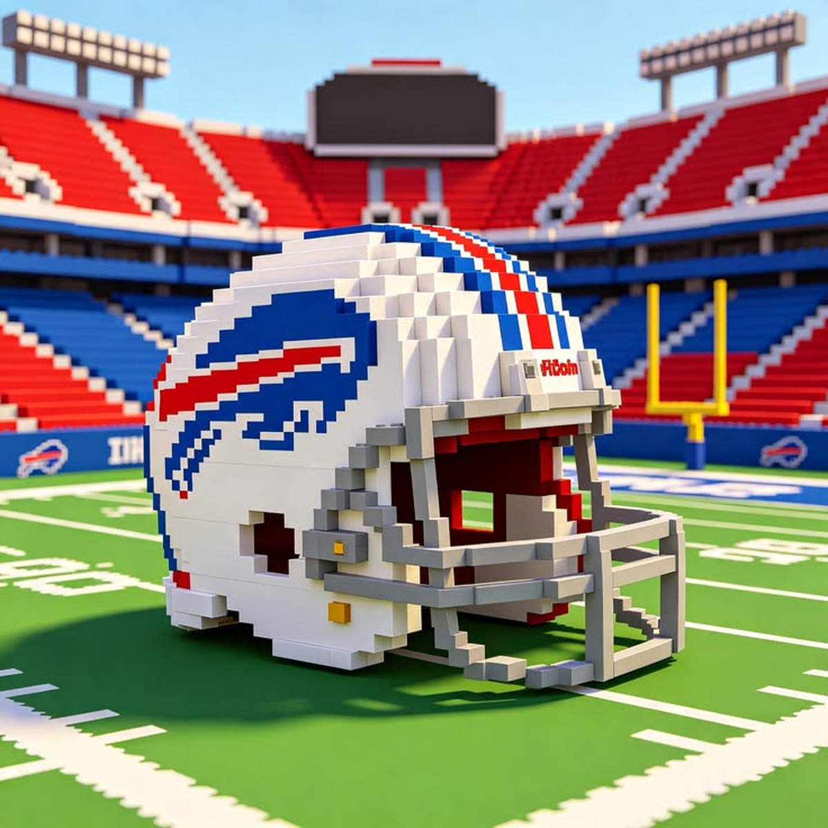 BUF X Custom NFL Game Day Football Helmet Building Block Set