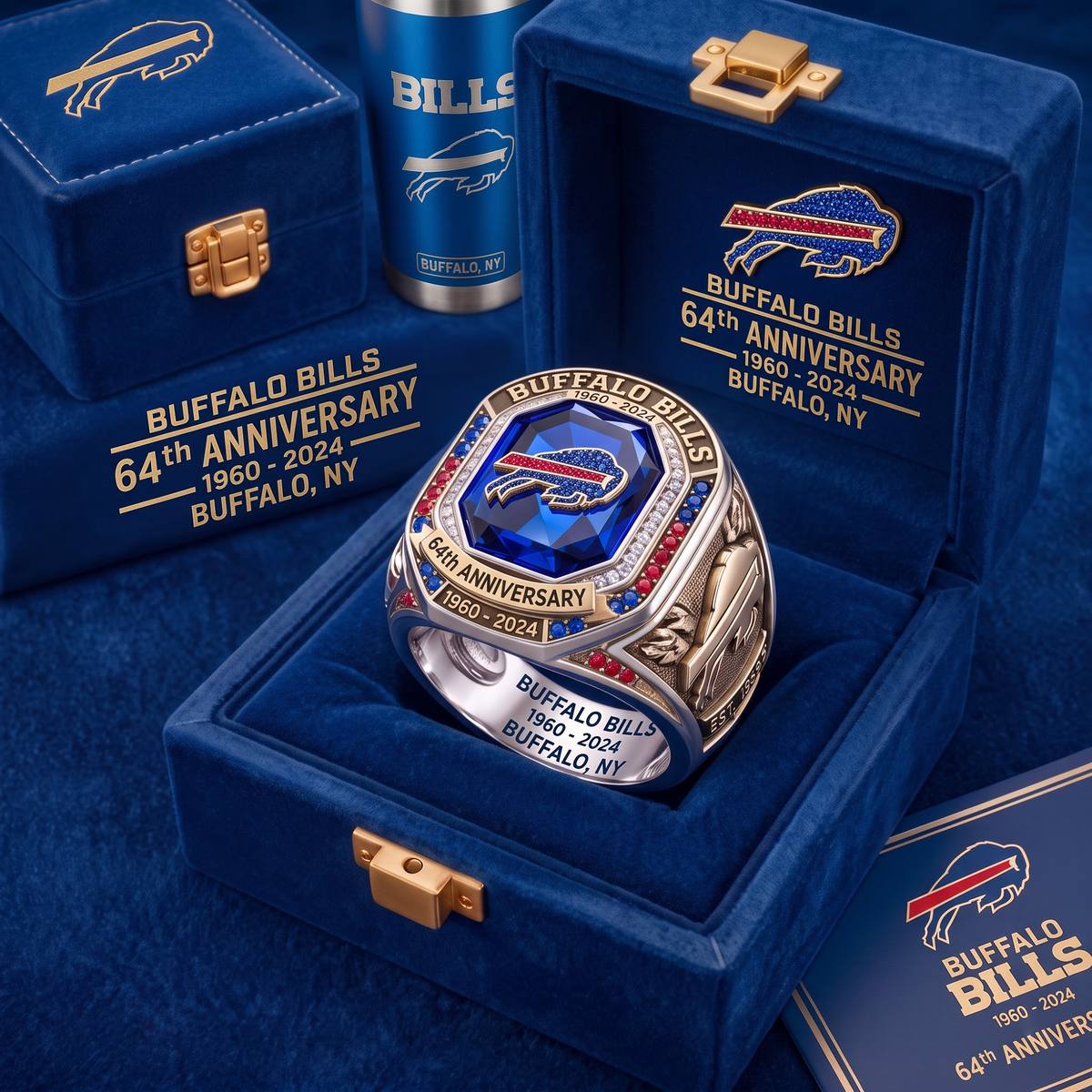 BUF X Custom NFL Team Anniversary Collector's Ring Set