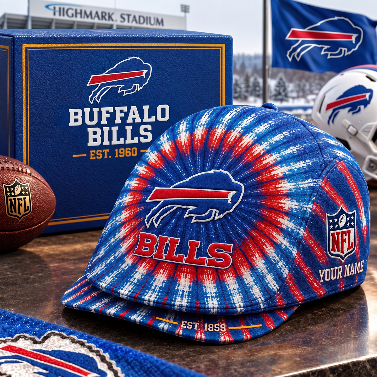 BUF X Custom-Printed Jeff Hat – Gift for NFL Fans (Limited Edition, Name Customizable)
