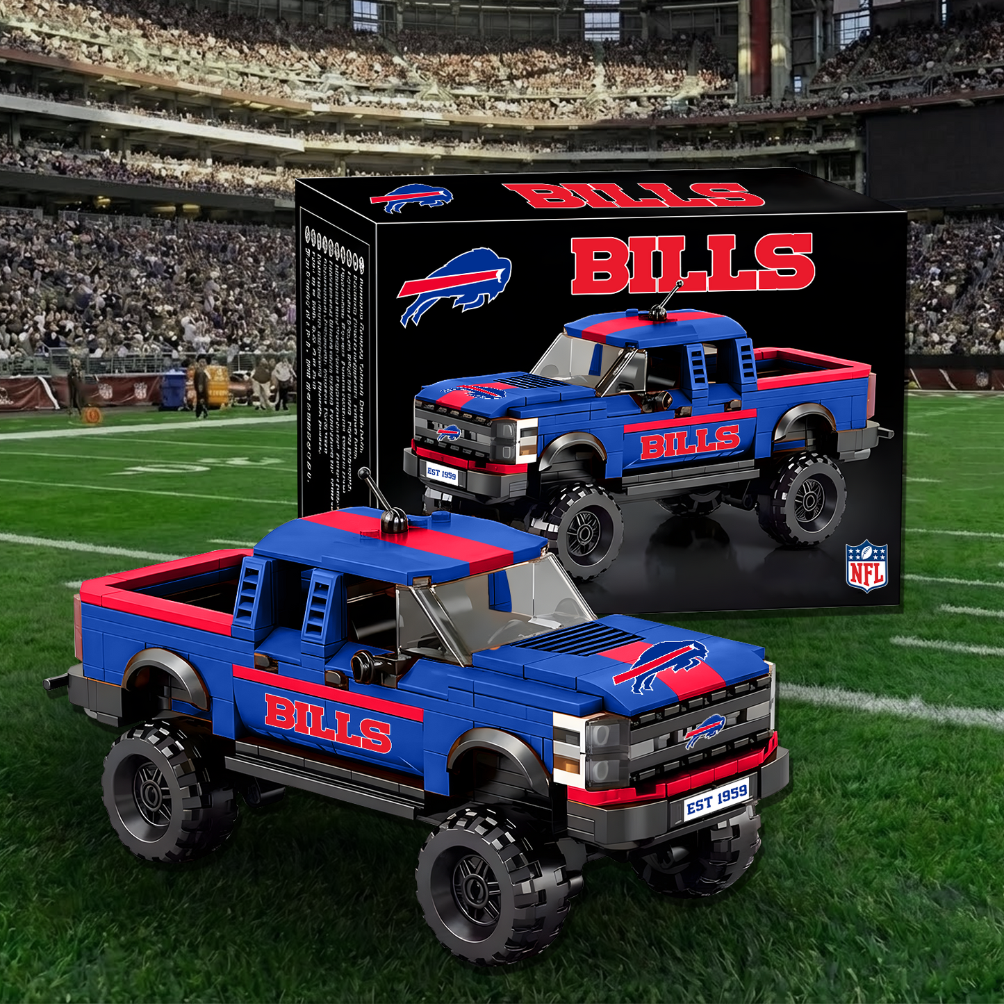 BUF X NFL Raptor pickup truck building block set 0512 NAK NHT