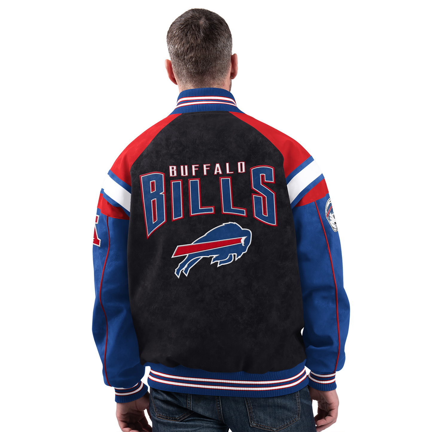 BUF x NFL Officially Licensed Faux Suede Jacket DATND TANTD