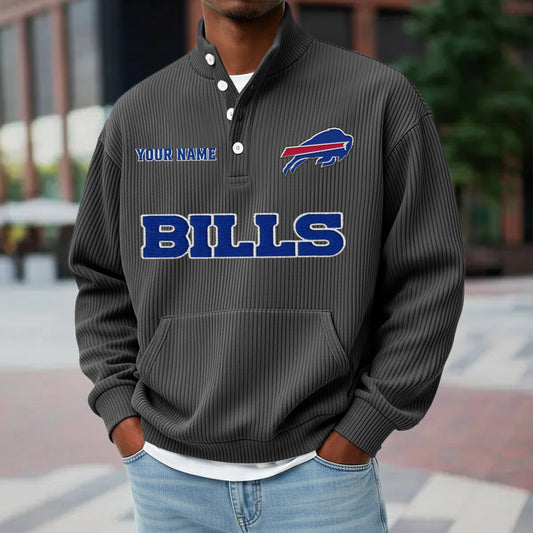 BUF x NFL Waffle High Neck Long Sleeved Sweatshirt DATND TANTD 221125