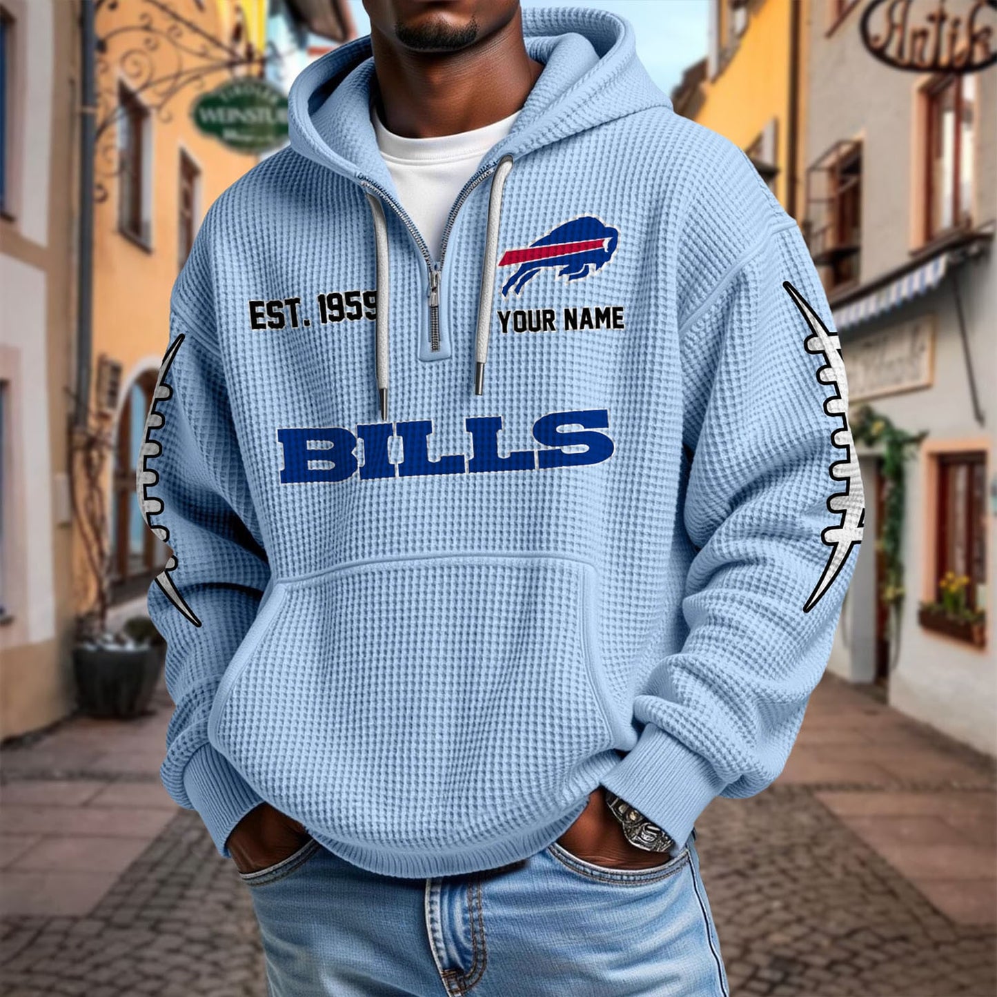BUF x NFL Waffle Hoodie DatND DVT