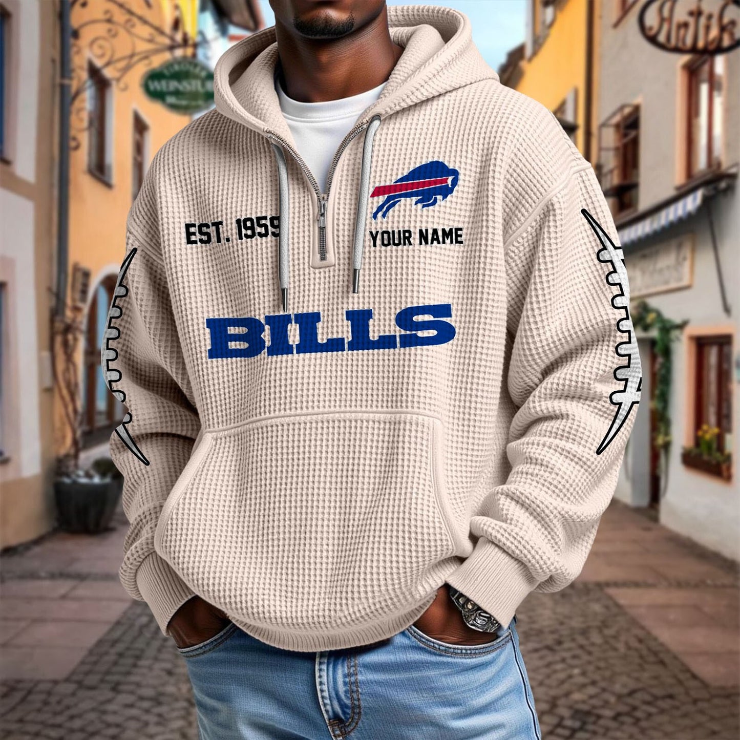 BUF x NFL Waffle Hoodie DatND DVT