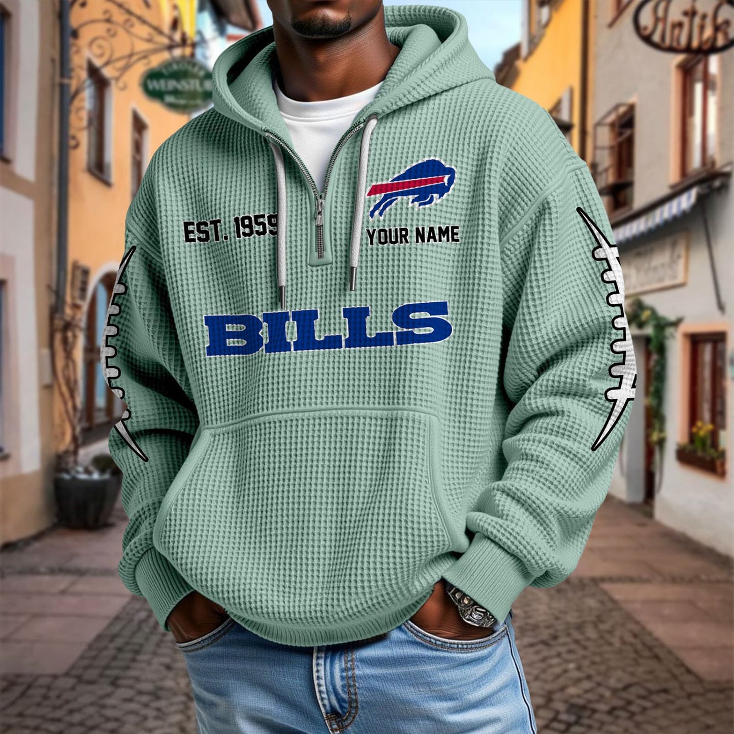 BUF x NFL Waffle Hoodie DatND DVT