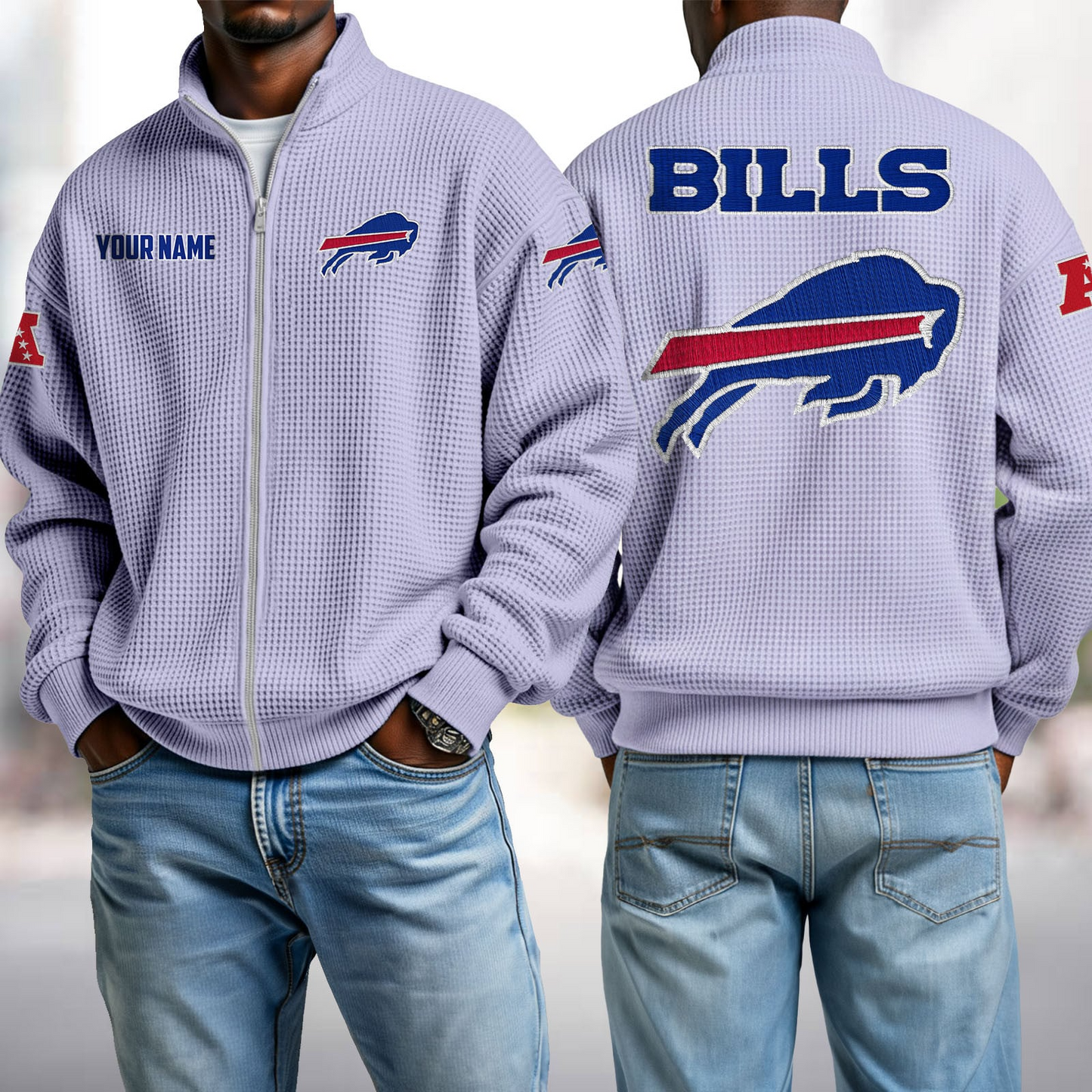 BUF x NFL Waffle Zip-Up Sweatshirt DatND DVT