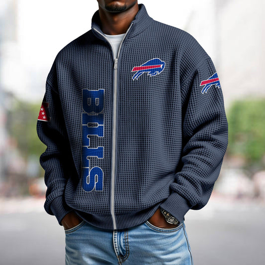 BUF x NFL Waffle Zip-Up Sweatshirt DATND TANTD