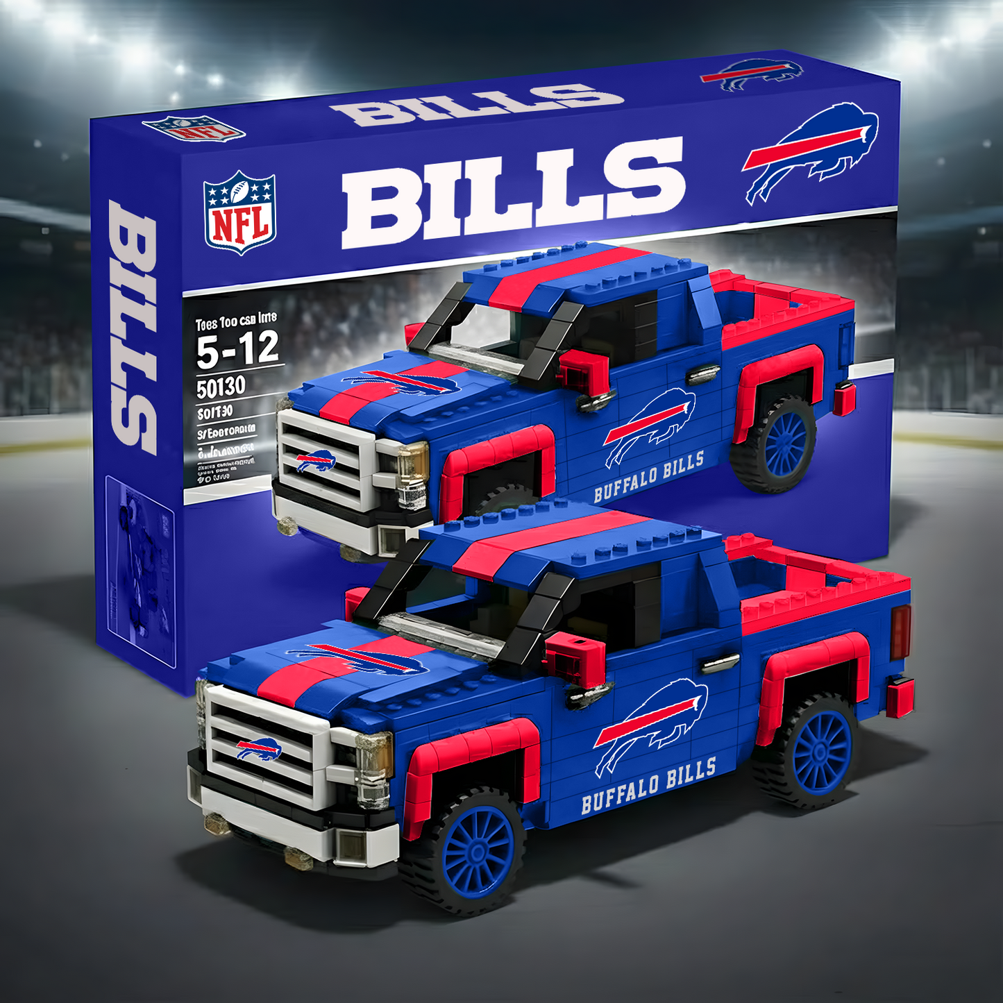 NFL 3D Racing Truck Model Building Block Set 0212 NAK NHT