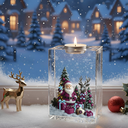 BUR x EPL Personalized Christmas Crystal Candle Holder DatND DVT