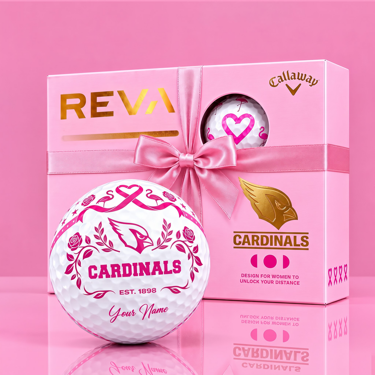 CALLAWAY REVA X SIGNATURE NFL AC LUXURY PERSONALIZED GOLF BALL FOR WOMEN TOURNAMENT LIMITED EDITION V3