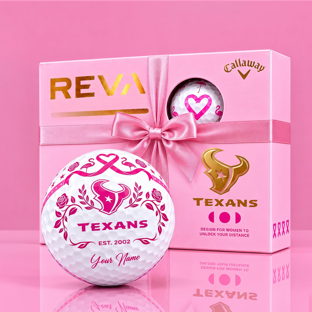 CALLAWAY REVA X SIGNATURE NFL HT LUXURY PERSONALIZED GOLF BALL FOR WOMEN TOURNAMENT LIMITED EDITION V3