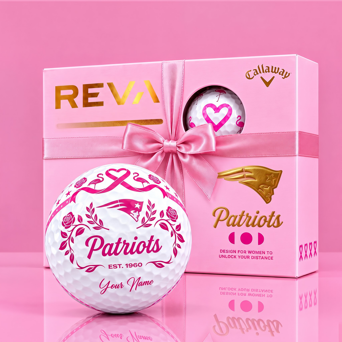 CALLAWAY REVA X SIGNATURE NFL NEP LUXURY PERSONALIZED GOLF BALL FOR WOMEN TOURNAMENT LIMITED EDITION V3