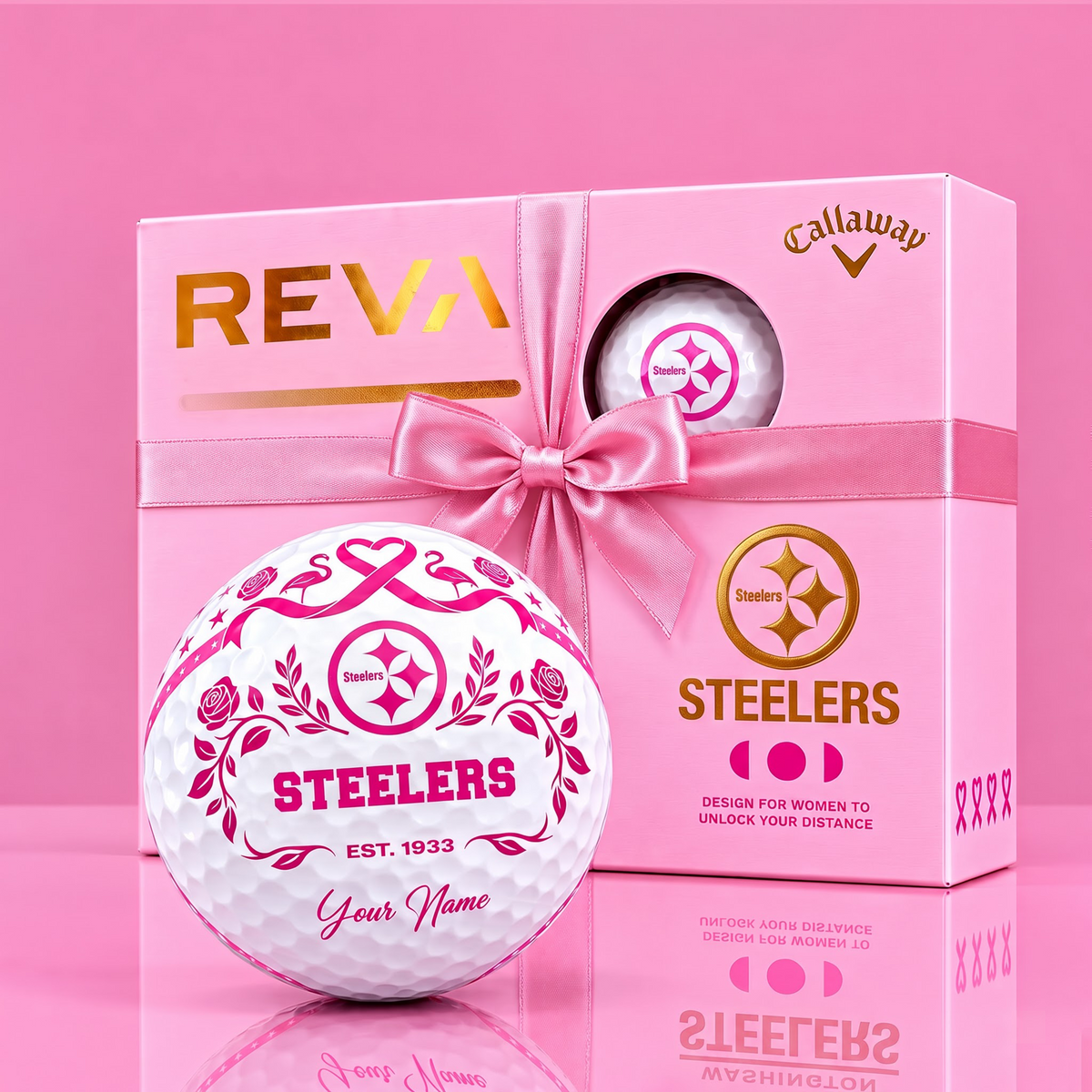 CALLAWAY REVA X SIGNATURE NFL PS LUXURY PERSONALIZED GOLF BALL FOR WOMEN TOURNAMENT LIMITED EDITION V3