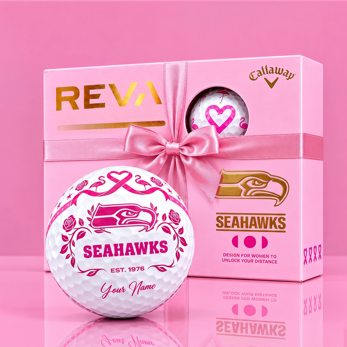 CALLAWAY REVA X SIGNATURE NFL SS LUXURY PERSONALIZED GOLF BALL FOR WOMEN TOURNAMENT LIMITED EDITION V3