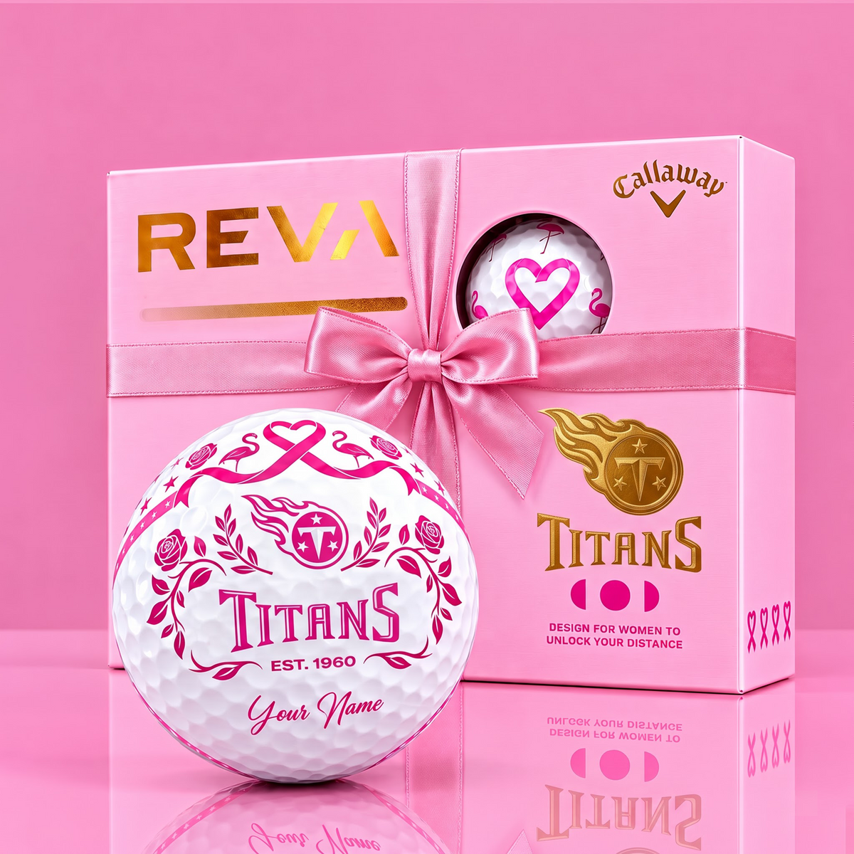 CALLAWAY REVA X SIGNATURE NFL TT LUXURY PERSONALIZED GOLF BALL FOR WOMEN TOURNAMENT LIMITED EDITION V3