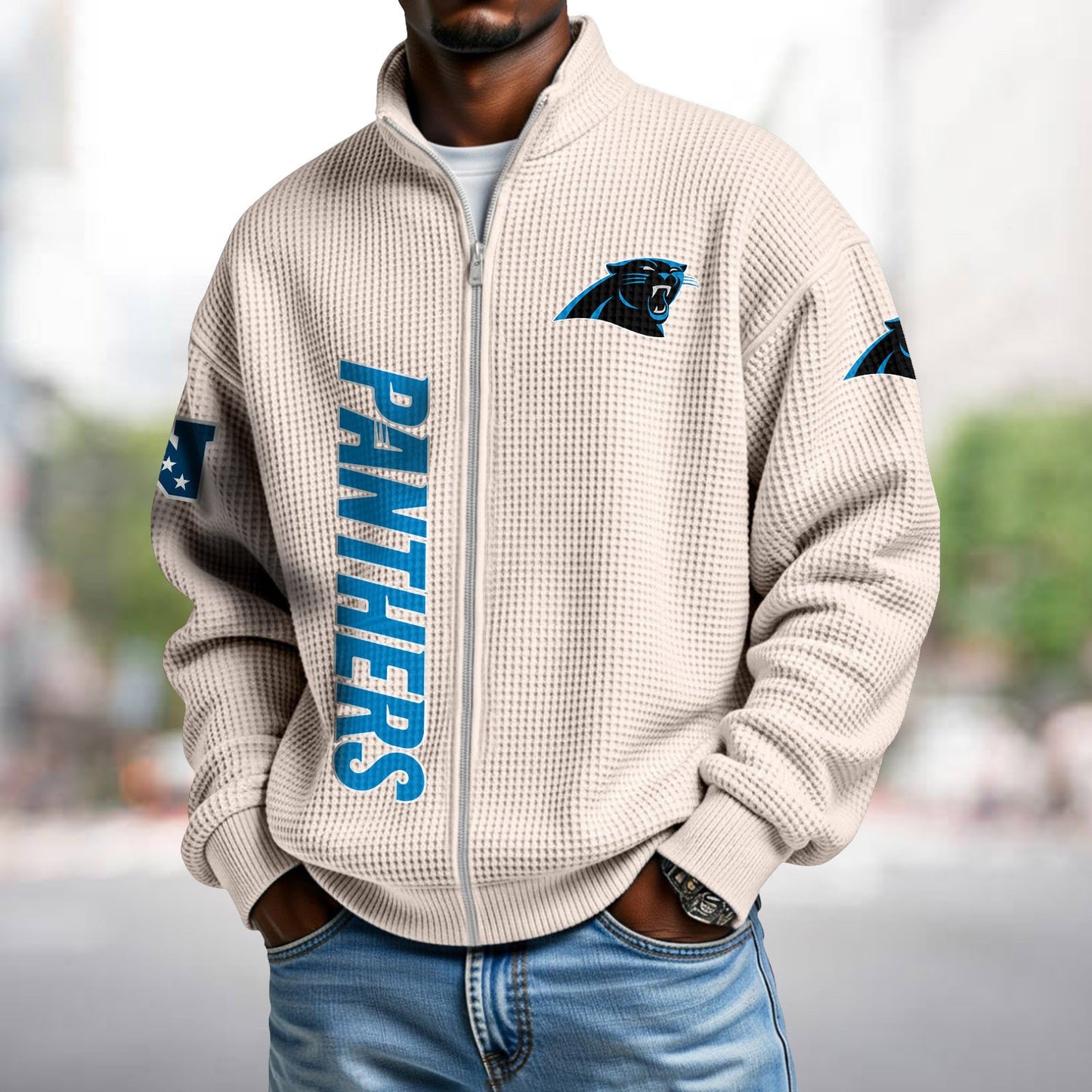 CAR x NFL Waffle Zip-Up Sweatshirt DATND TANTD