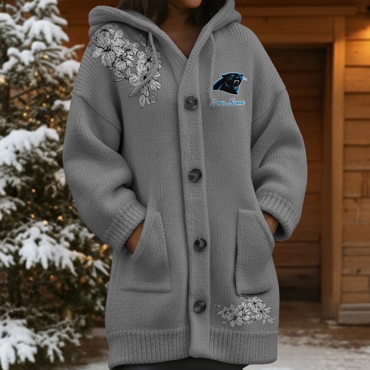 CAR x NFL Women's Casual Knitted Hooded Cardigan DATND TANTD 211125
