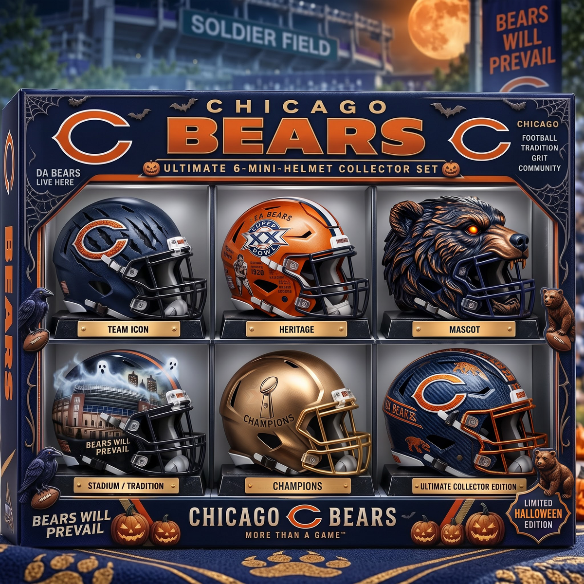 CB x NFL Ultimate 6-Mini-Helmet Collector Set - Limited Halloween Edition