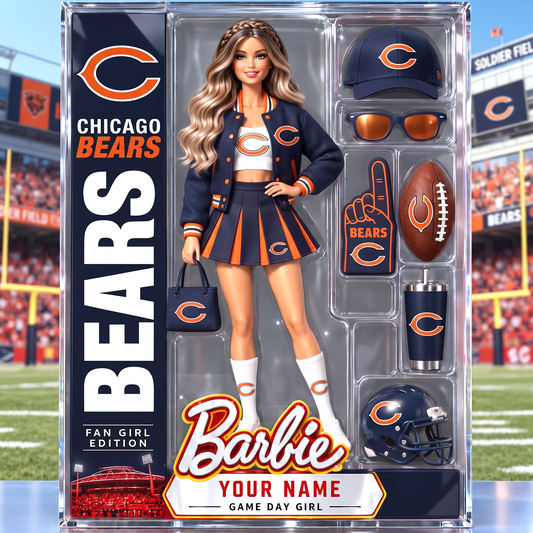 CB x Personalized NFL Ken Acrylic Block Plaque Action Figure Box