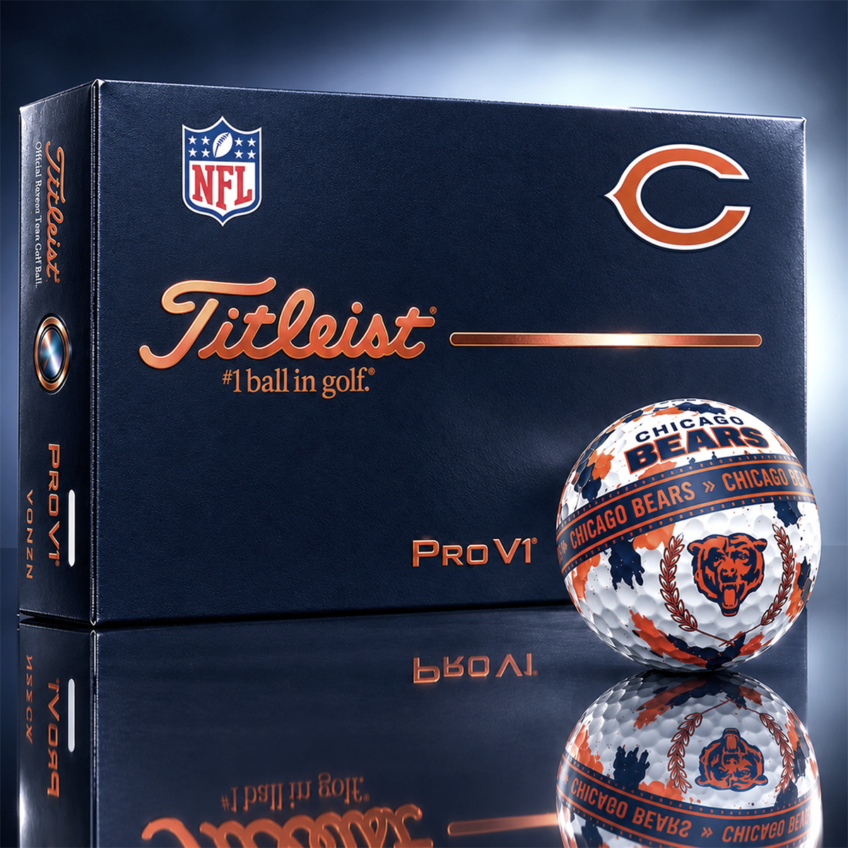 CB x Premium NFL Titleist Pro V1 Golf Ball Set