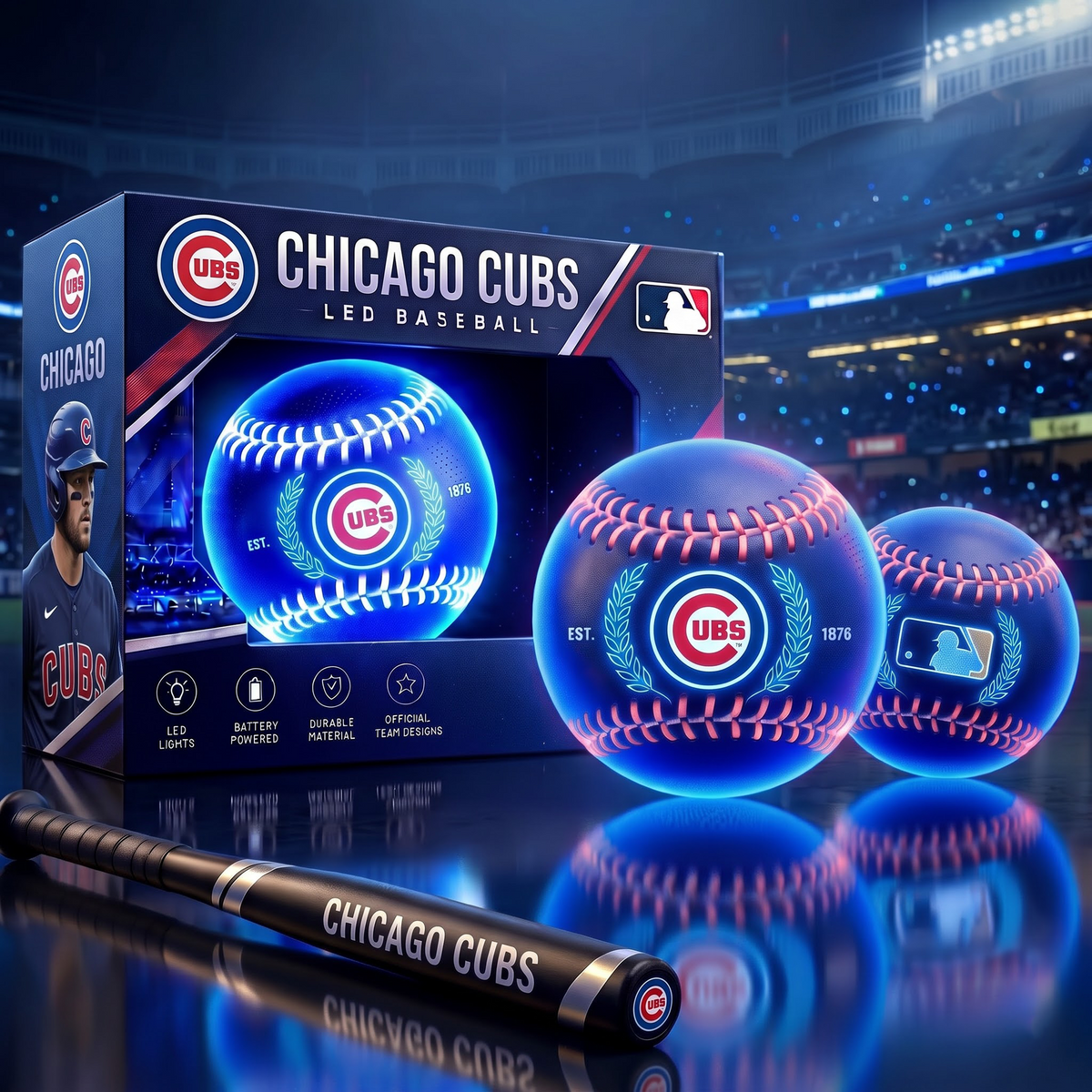 CC x Custom MLB Light-Up LED Baseball Gift Set