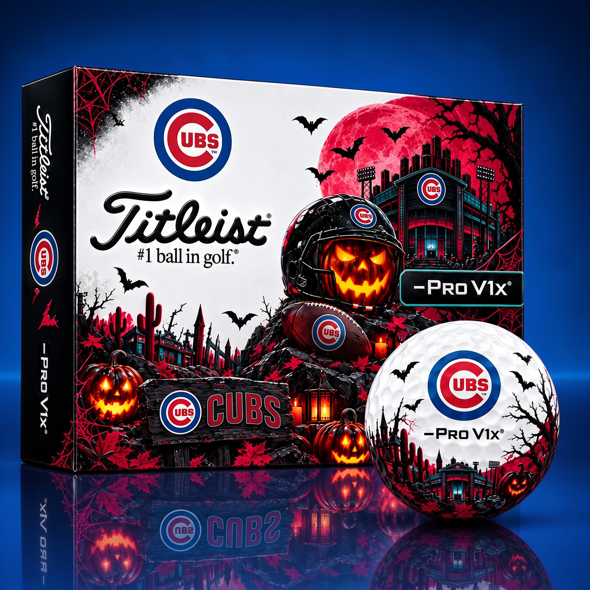 CHC X MLB Spooky Halloween Golf Balls - Titleist Pro V1 Set