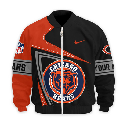 CHI Premium NFL Game Day 3D Bomber Jacket DDT NTL