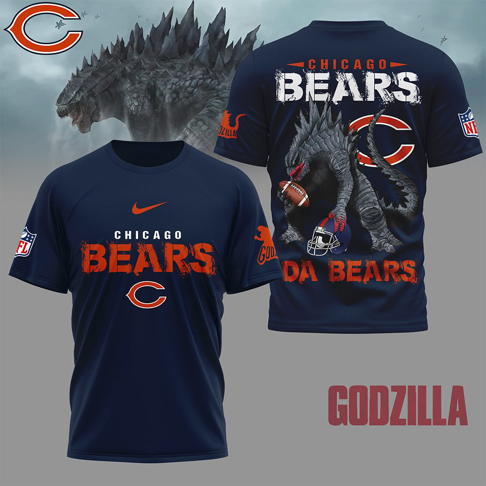 CHI Premium NFL Godzilla Football Shirt DDT CTND