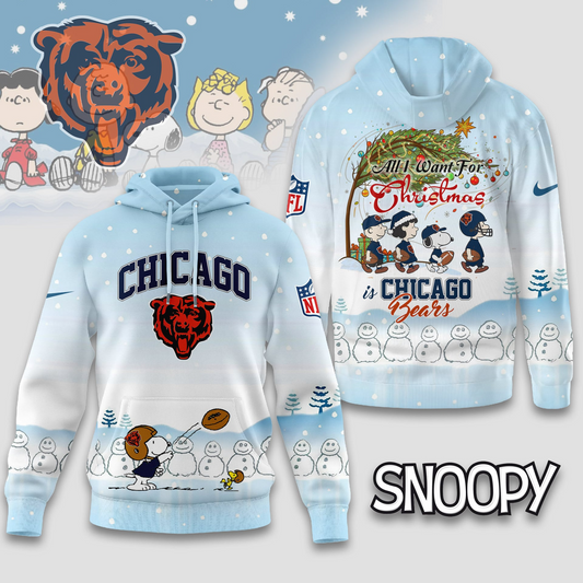 CHI Premium NFL Peanuts Snow Day Hoodie DDT CTND