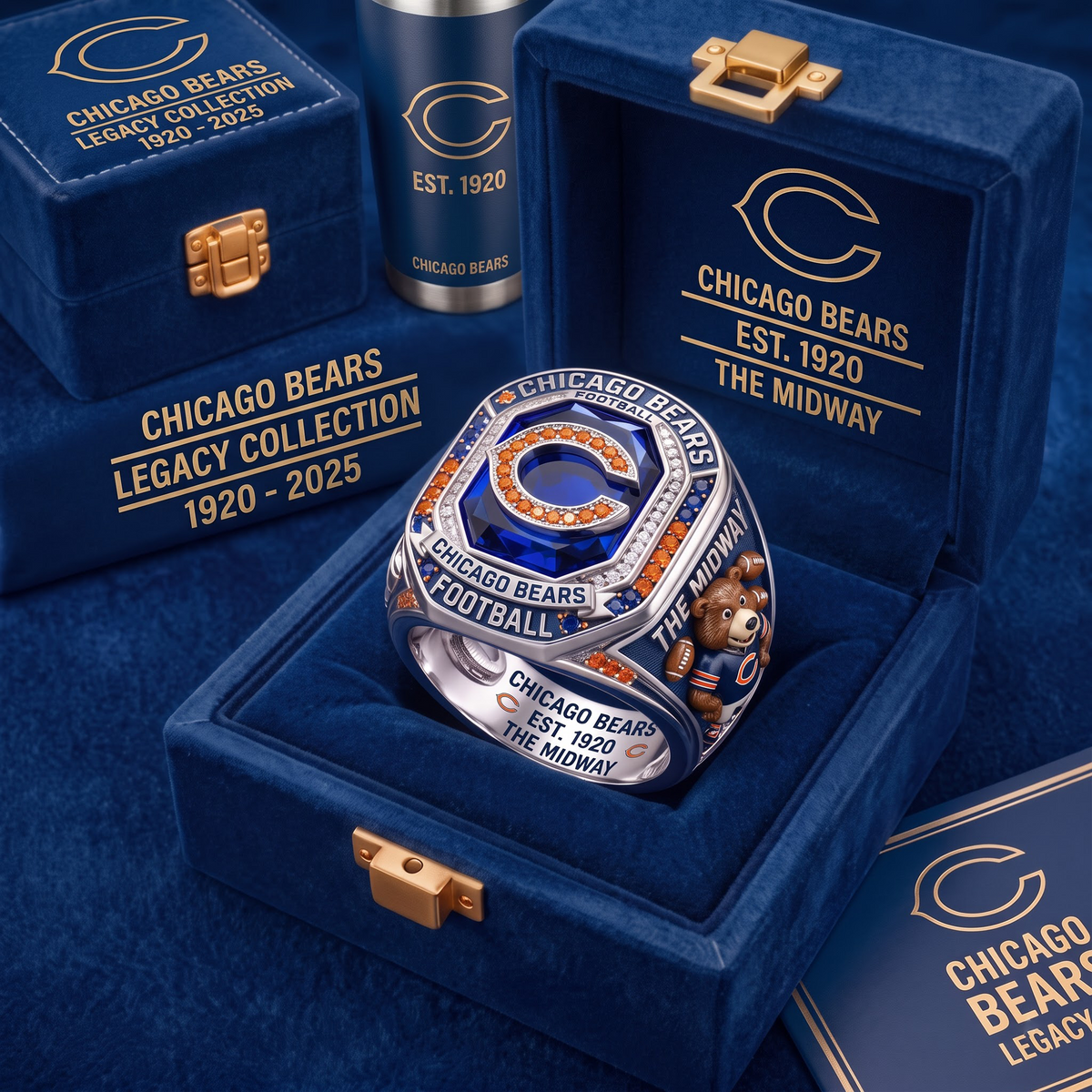 CHI X Custom NFL Team Anniversary Collector's Ring Set