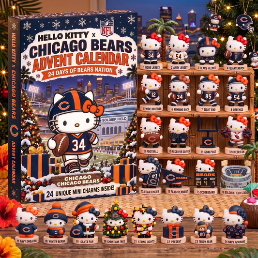 CHI X Hello Kitty x NFL Christmas Advent Calendar - 24 Days Mini Figure Gift Set