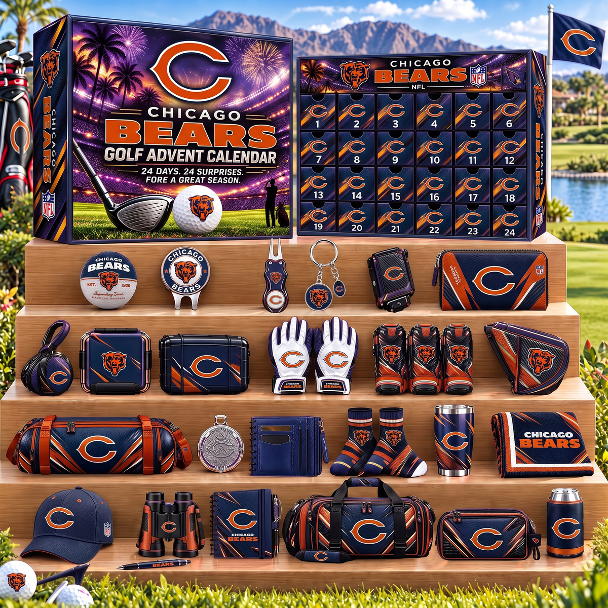 CHI X NFL Golf Advent Calendar Bling Box