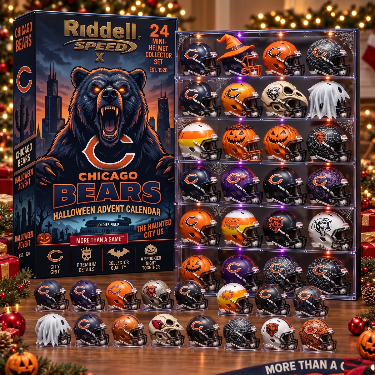 CHI X NFL Halloween Advent Calendar – 24 Mini Helmet Collector Set