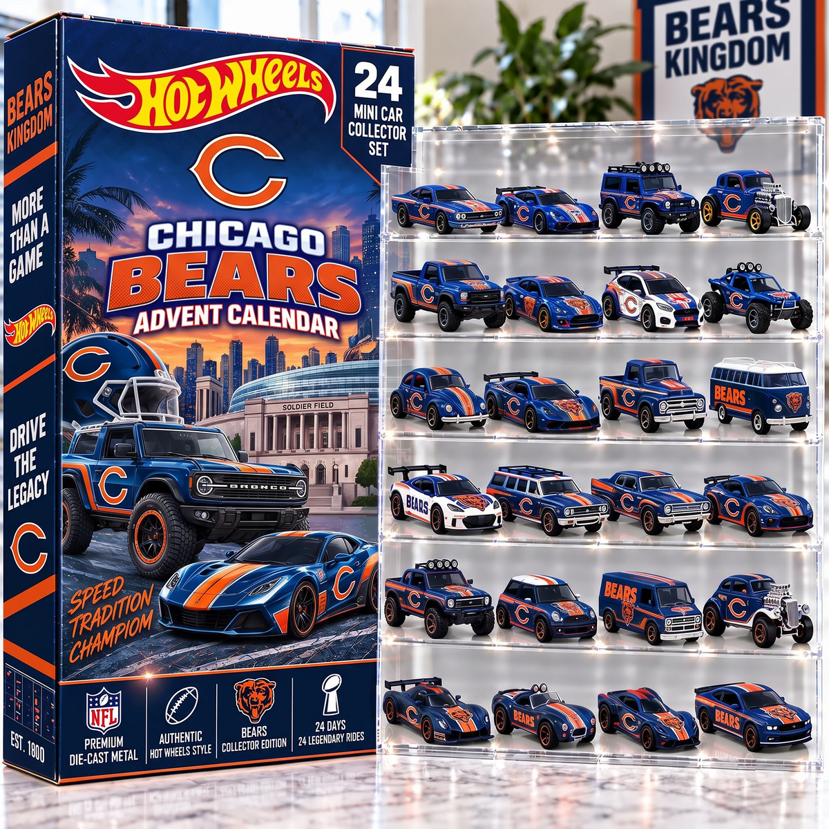CHI X Premium NFL Mini Car Advent Collection